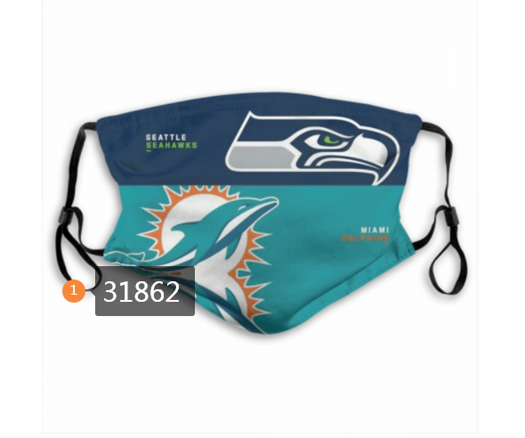NFL Miami Dolphins 902020 Dust mask with filter->nfl dust mask->Sports Accessory